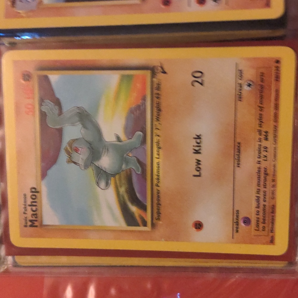 Pokemon 2nd Edition 1995 Machop 1990s Base Set